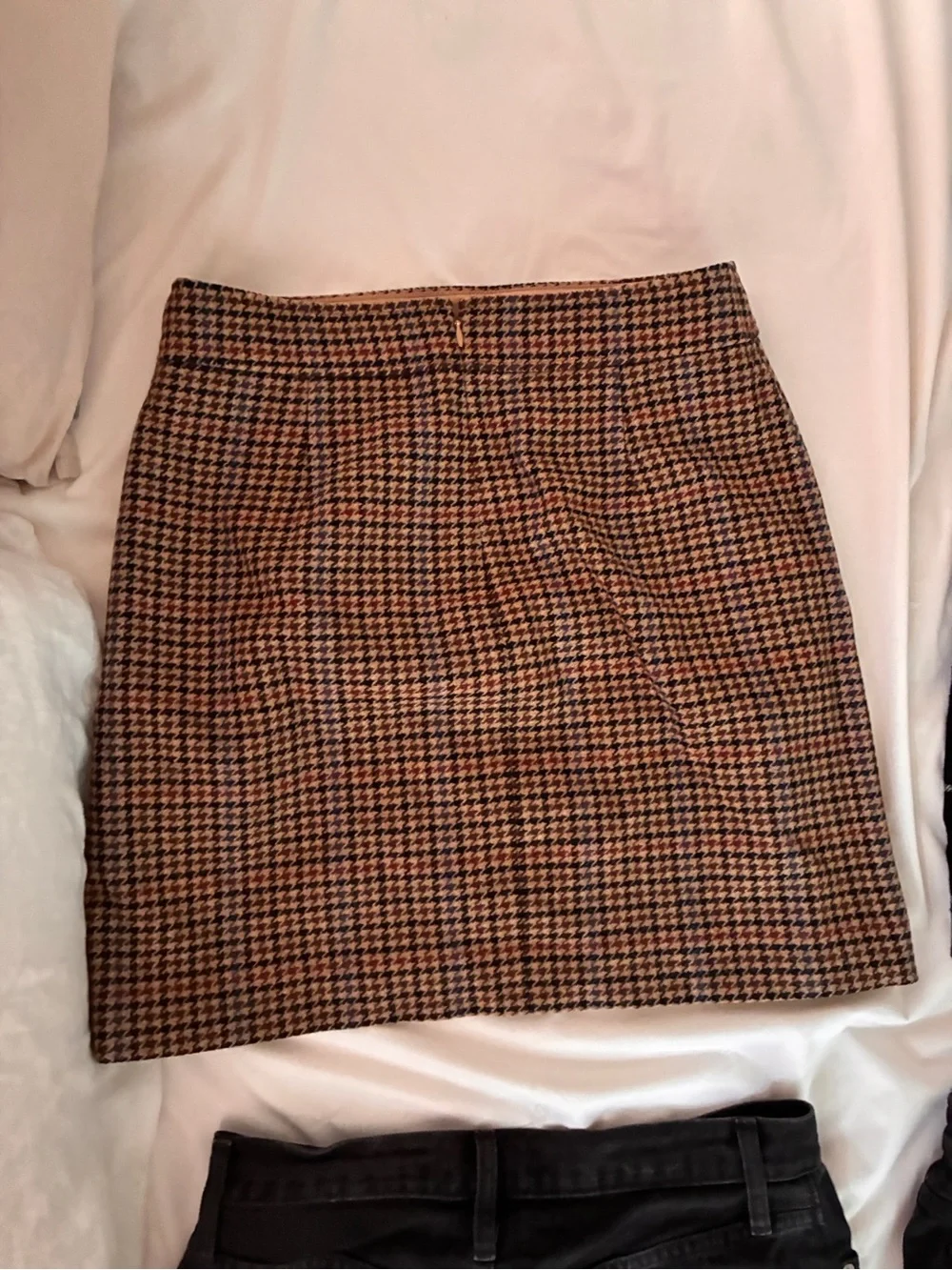 J crew Houndstooth Mini Skirt in Brown and Black